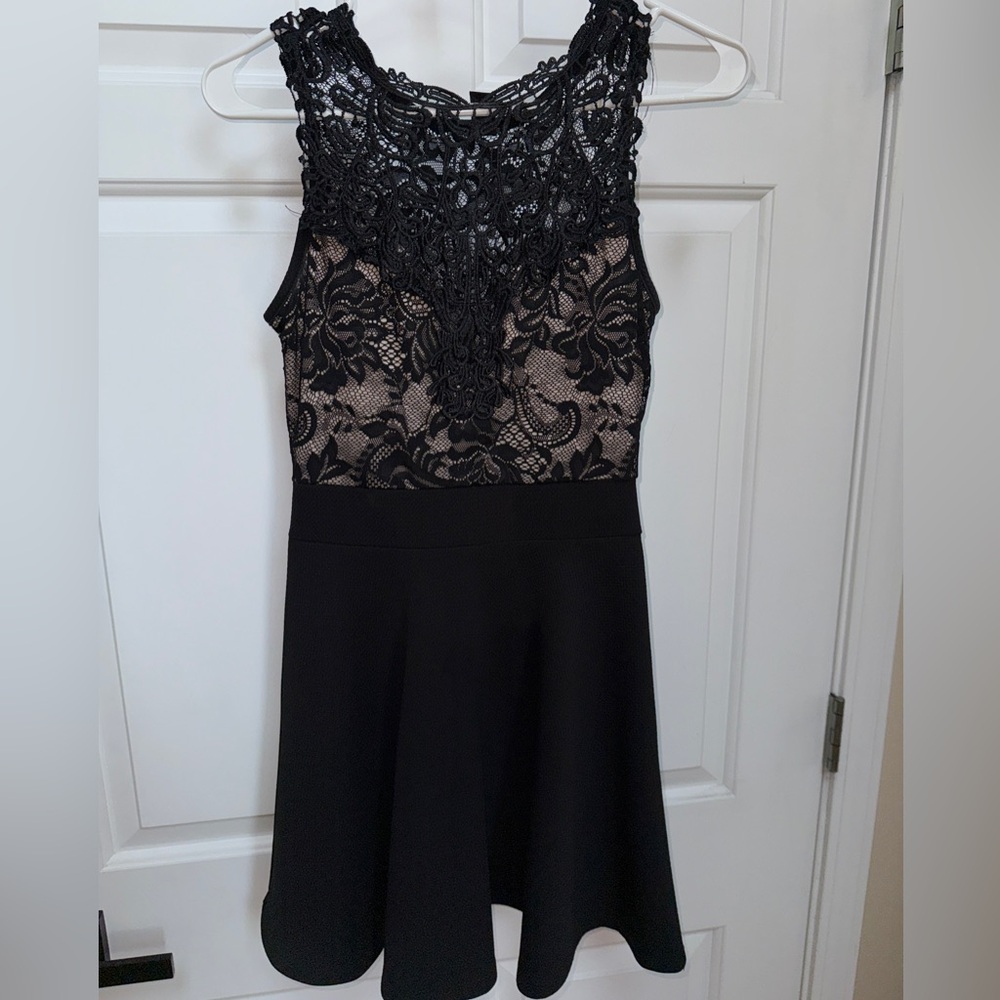 Windsor Black Lace Mini Dress